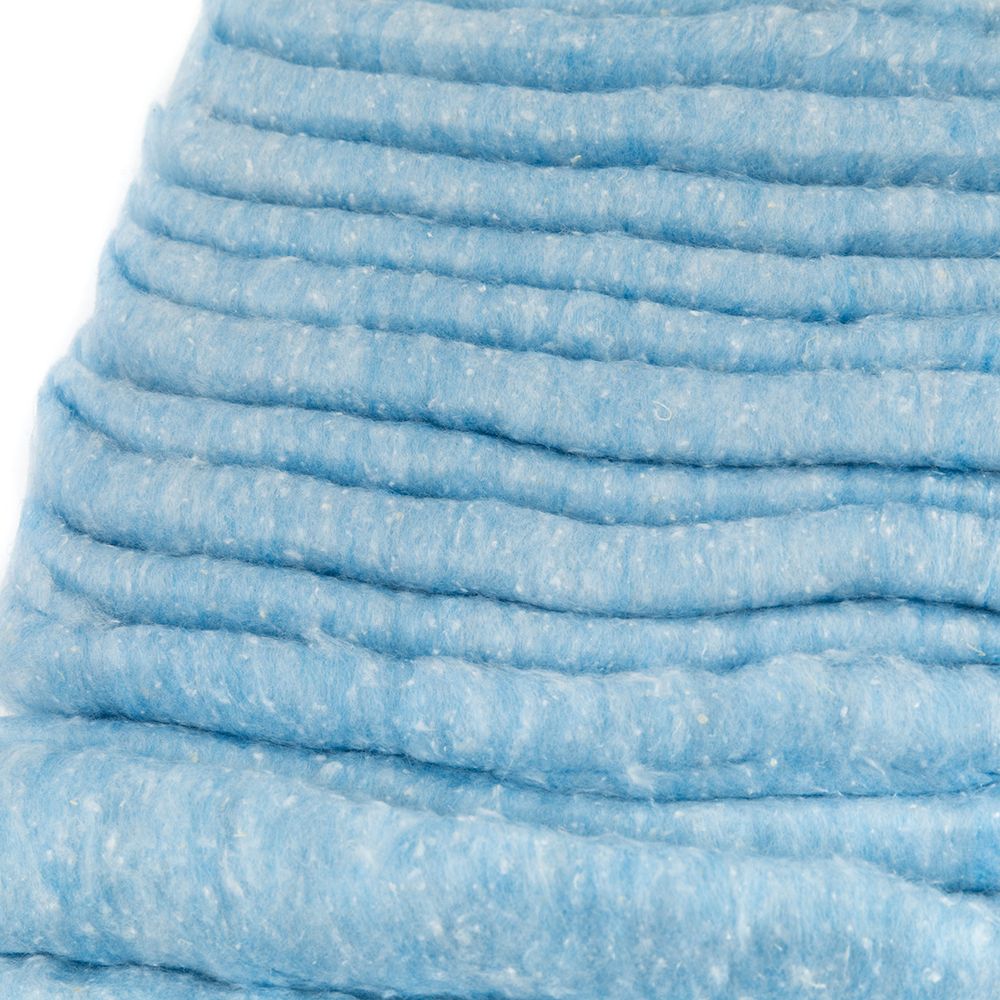Вата хлопковая зигзаг 100±10 г, №01 голубой, Warmtex VHZ-100