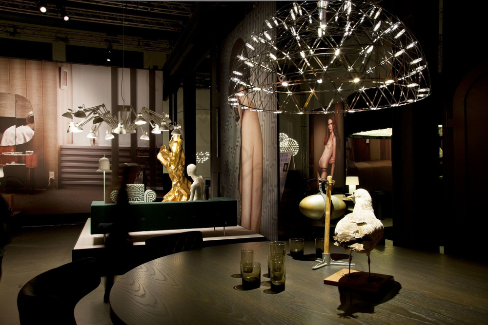 Pendant design lamp  Raimond Dome by Moooi (Silver,  D 79 cm)