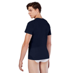 Мужская футболка с V-образным вырезом Doreanse Cotton Premium (Размер: XXL) (Цвет: темно-синий)