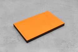 Микарта, плашка 130x80x8(+)мм, с оранжевым спейсером 1,5мм