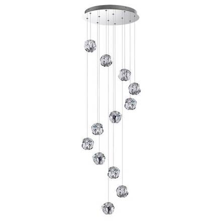 5084/60L L-VISION ODL25 561 хром/прозрачный/металл/акрил Люстра каскадная LED 60W 4000K 3000Лм JEMSTONE