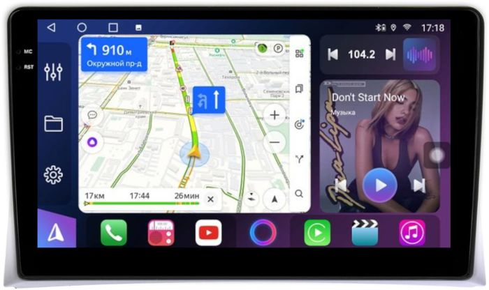 Магнитола для Volkswagen Multivan T5 2003-2015 - FarCar S500-TS10 монитор 9.5" QLED на Android 14, Быстрая, CarPlay, 4G SIM-слот
