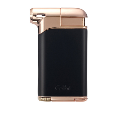 Зажигалка трубочная Colibri Pacific с тампером, черный-красное золото