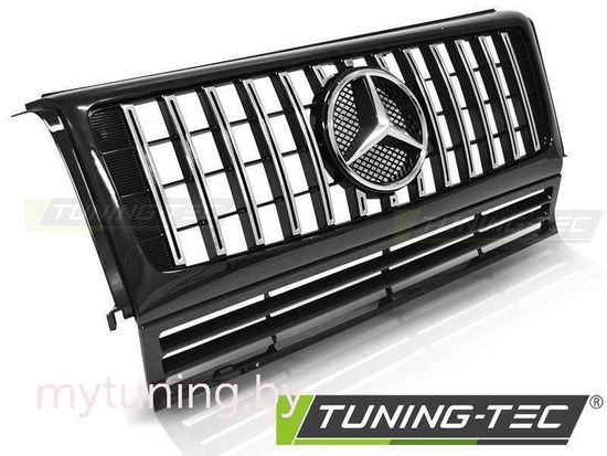 Решетка радиатора для Mercedes G-Class W463 (90-12) черная с хромом в стиле G63