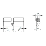 Цилиндровый механизм (AX200/60) AX2000Key60 (25+10+25) CP хром