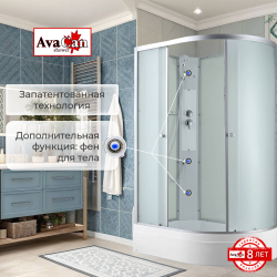 Душевая кабина AvaCan (АваКан) C3012L N со средним поддоном, 120х80х203