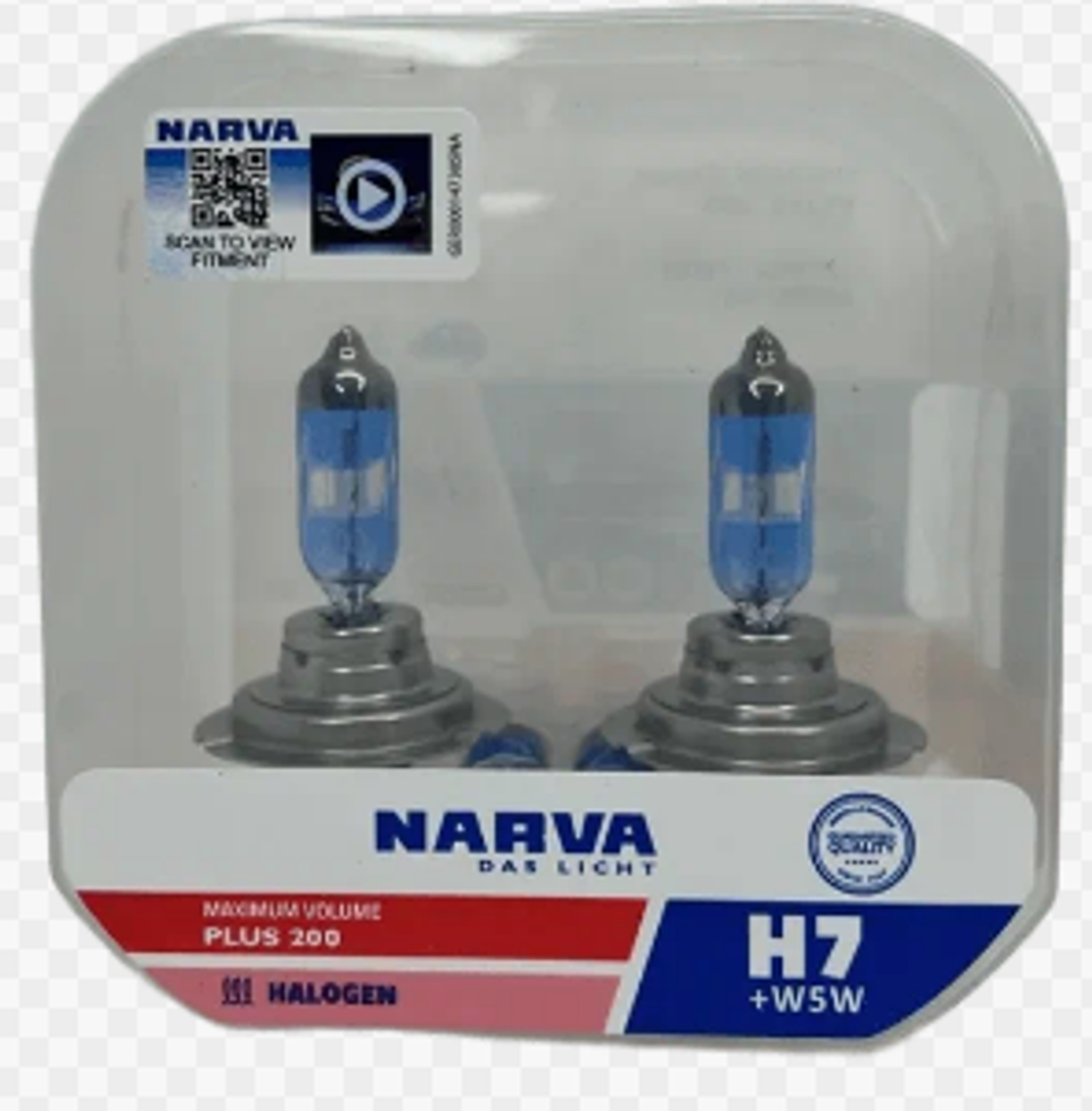 Автолампа H7 12V 55W (PX26d) Narva MAXIMUM VOLUME PLUS +200 (W5W) (кт2шт+2шт) 48396