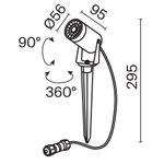 Ландшафтный светильник Outdoor O025FL-01B
