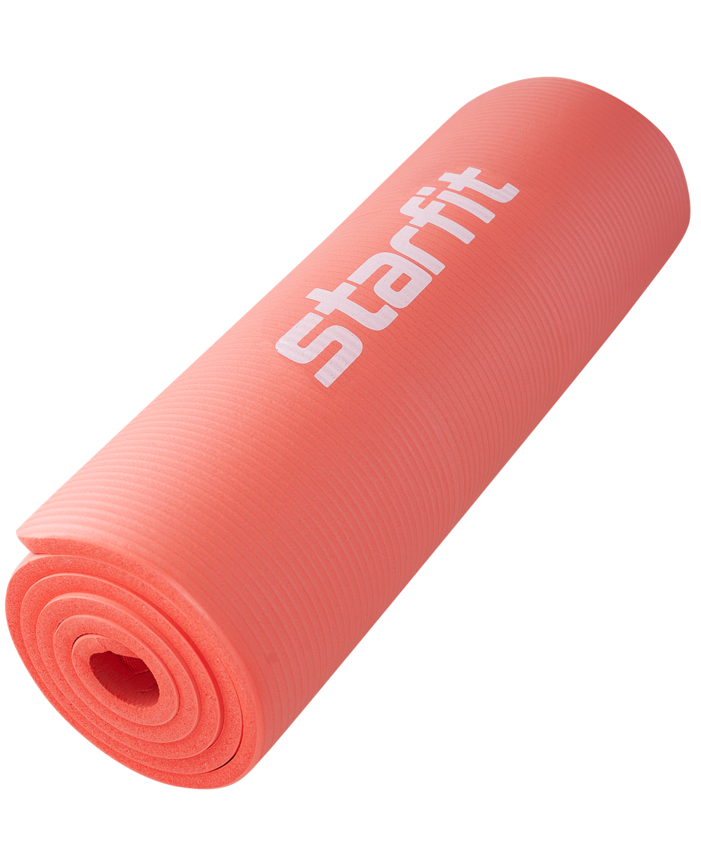 Коврик для йоги и фитнеса Starfit FM-301, NBR, 183x61x1,5 см, коралловый
