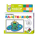 Набор для детского творчества, картина пластилином "Лягушонок" 10х15см (Maxiart)