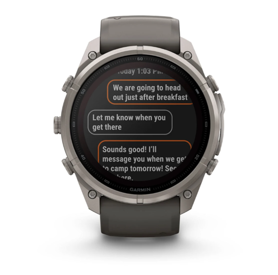 Умные часы Garmin Fenix 9 PRO INREACH, 51 мм, SOLAR, Sapphire Titanium with Pebble Gray/Silver Gray Silicone Band