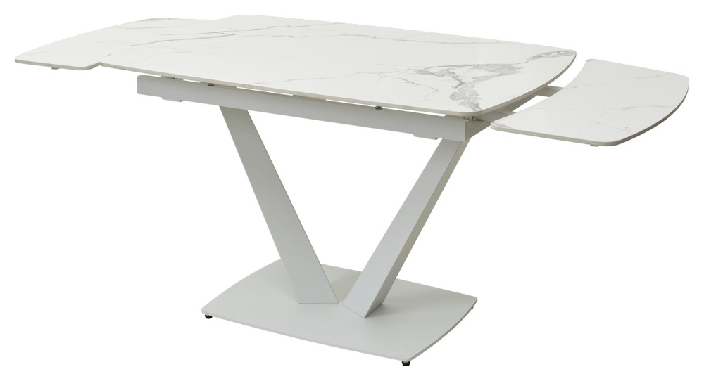 Стол М-City DISAUR Алатри (Alatri) 120 Белый мрамор глянцевый (Gloss Statuario White), керамика, Белый