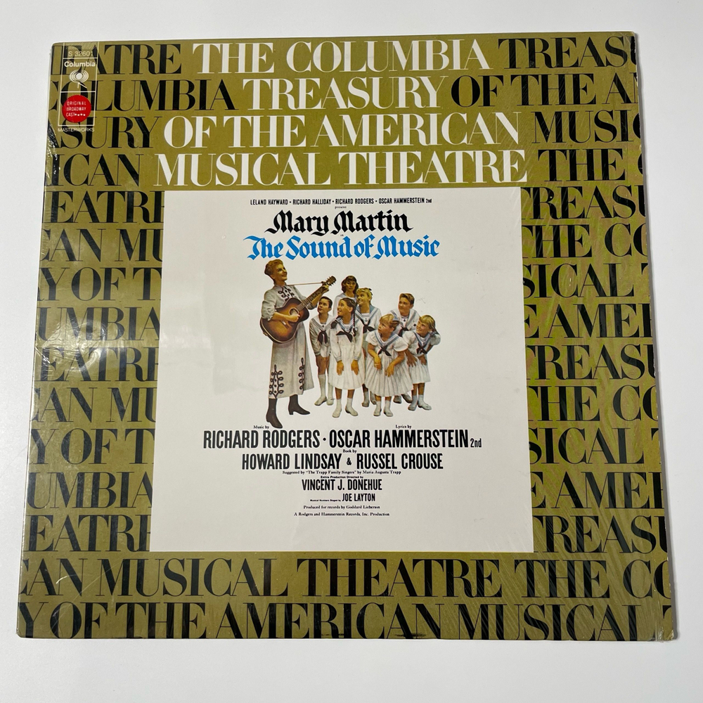 Винтажная виниловая пластинка LP Мюзикл Звуки Музыки, The Sound Of Music (Original Broadway Cast) (США 1973)