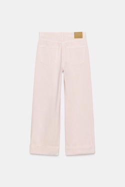 ZARA ДЖИНСЫ BAGGY СО СРЕДНЕЙ ПОСАДКОЙ — ZW COLLECTION, РОЗОВЫЙ