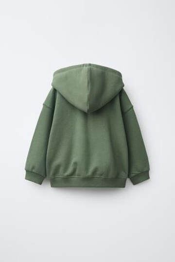 ZARA ХУДИ С МОЛНИЕЙ, МЯГКИЙ ЗЕЛЕНЫЙ