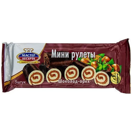 Мини рулеты Мастер десерта Шоколад-орех 5 шт