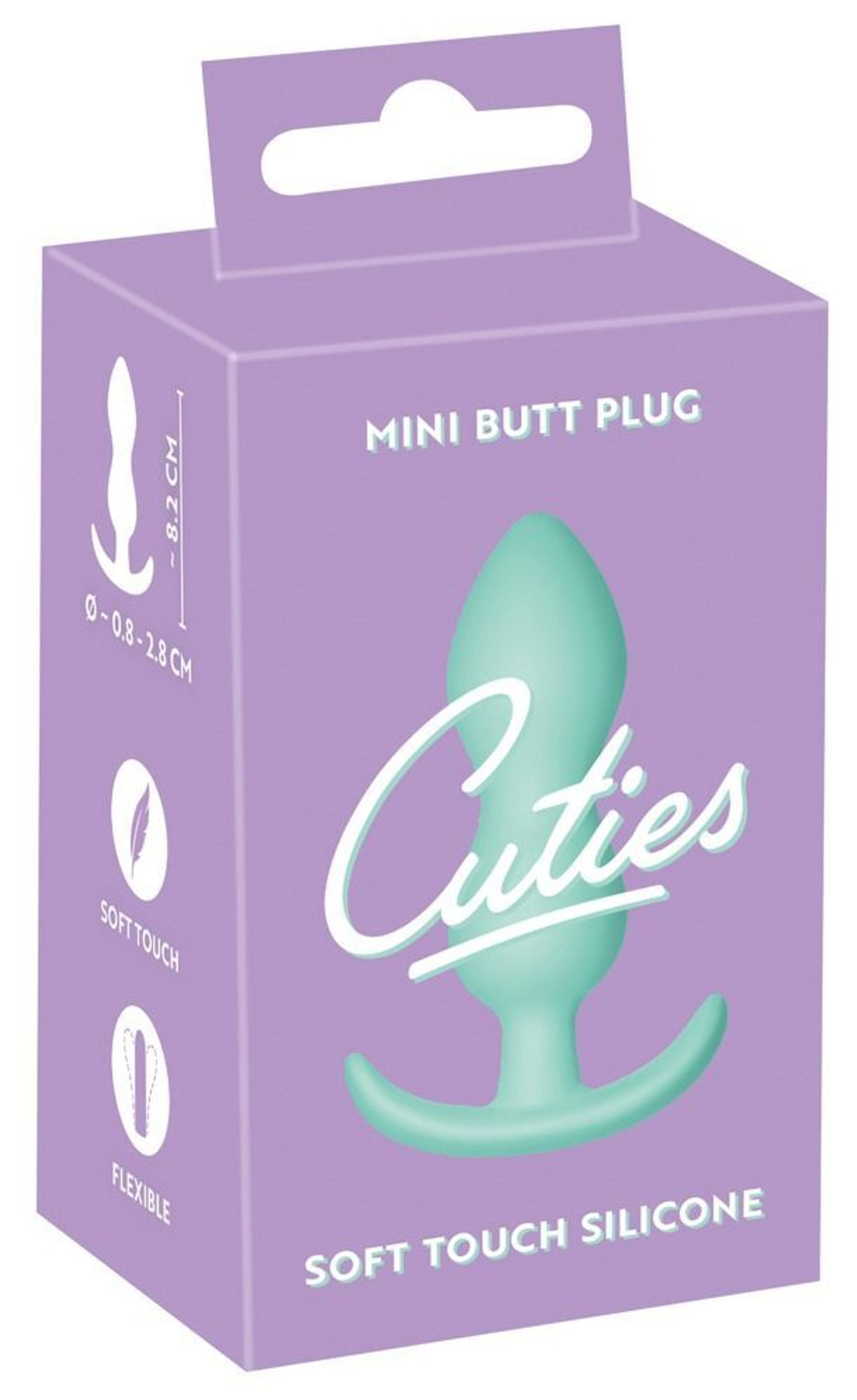 Аквамариновая анальная втулка Mini Butt Plug - 8,2 см. (Цвет: аквамариновый)