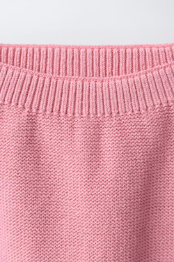 ZARA ТРИКОТАЖНЫЕ БРЮКИ С АППЛИКАЦИЕЙ-БАБОЧКОЙ, МЯГКИЙ РОЗОВЫЙ