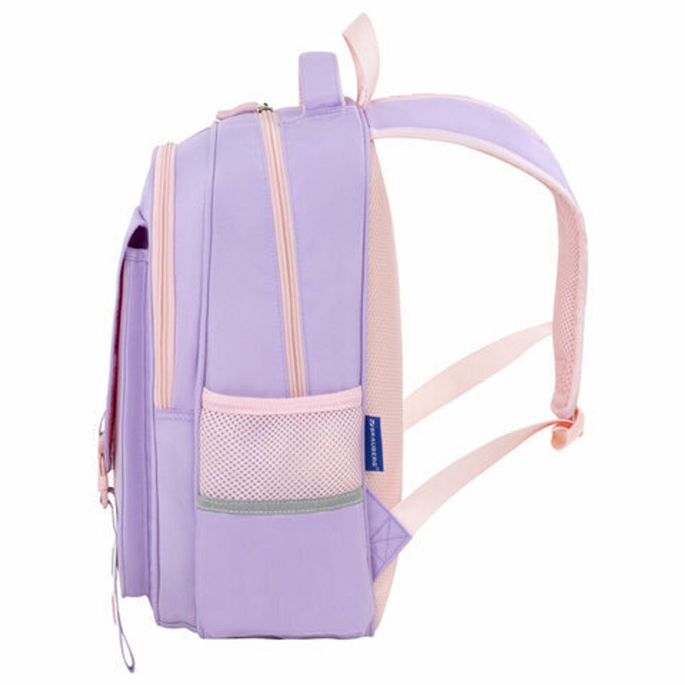 Рюкзак BRAUBERG SNAP, 2 отделения, 3 кармана, "Delicate lilac", 39х28х16 см, 272068