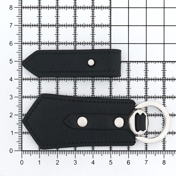 Застежка для кардигана 13х3.2 см, 6 шт, Black/S черный с серебром, FA214