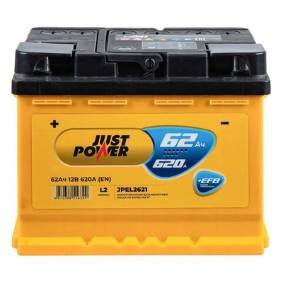 Аккумулятор JUST POWER EFB 62 А/ч прямой L+ 242x175x190 L2 EN 620 А