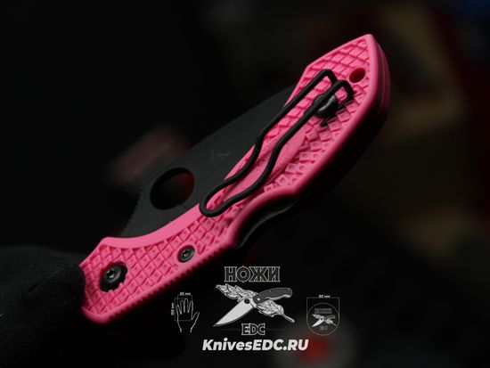 Складной нож Spyderco Dragonfly 2 FRN Pink Black Blade 28FPPNS30VBK2 c клинком из стали CPM-S30V, рукоять FRN