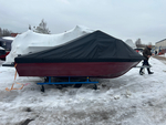 Алюминиевая моторная лодка BERKUT M-HT. В наличии. Бордовый/графит