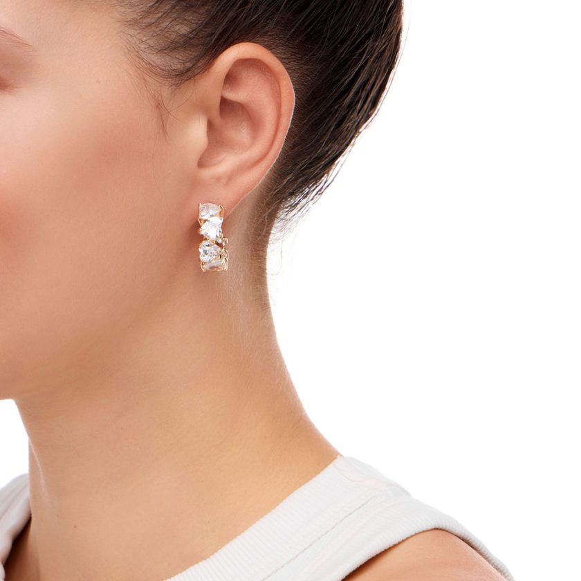 Серьги Ослепительные Сердечки – Золото