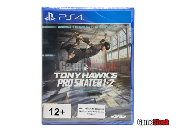 PS4 Tony Hawk's Pro Skater 1 + 2 (Новый, Английская версия, CUSA-20464)