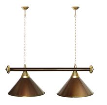 Лампа STARTBILLIARDS 2 пл. (плафоны зеленые матовые,штанга синяя,фурнитура золото)