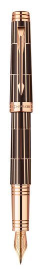 Перьевая ручка Parker Premier Luxury 2013, F560, цвет: коричневый и розовый золотистый (Brown PGT), 1876376