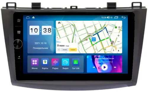 Магнитола для Mazda 3, Axela 2009-2013 - Parafar PF034LHDAV на Android 12, Быстрая, CarPlay, 4G SIM-слот