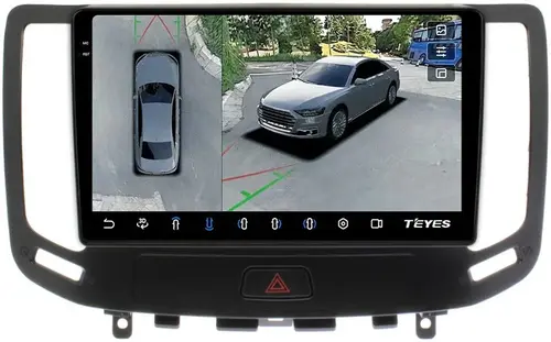 Магнитола для Infiniti G25, G35, G37 2006-2013 - Teyes CC3-2K-360 монитор 9.5" 2K QLED на Android 10, Быстрая, CarPlay, 4G SIM-слот, 4 камеры в комплекте