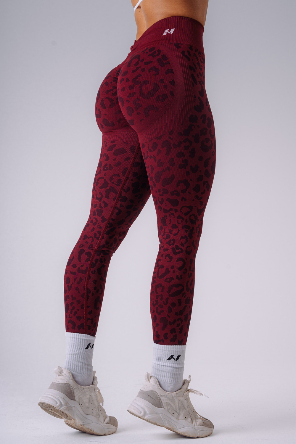 Леггинсы Push-Up Compression Leopard Leggings PRIMAL 849 Винные