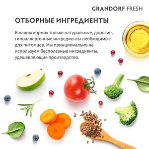 Сухой корм GRANDORF Fresh Cat KITTEN Lamb&Sweet Potato для котят из свежего мяса ягненка с бататом