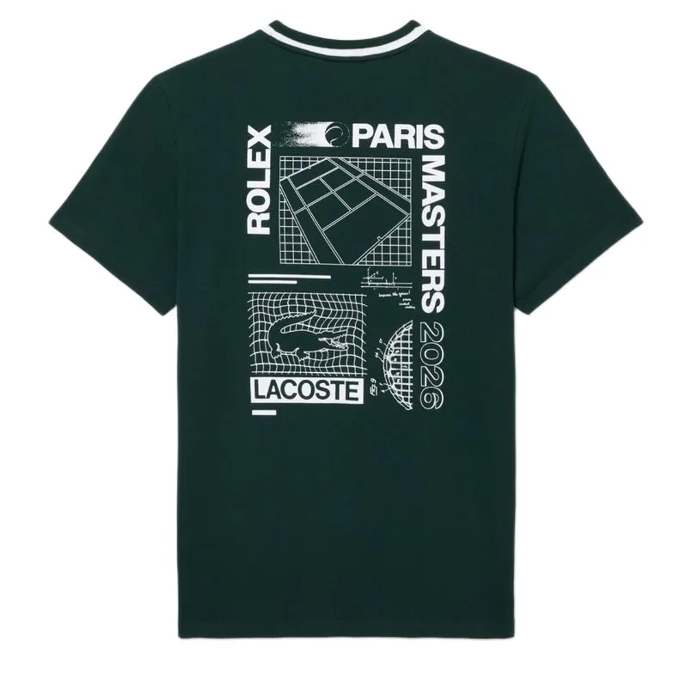 Теннисная футболка Lacoste Rolex Paris Masters - green