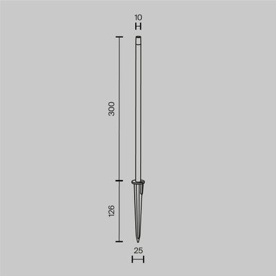 Ландшафтный светильник Копье / Spear 3000K 1Вт 24В IP65, O441FL-L1GF3K. TM Maytoni