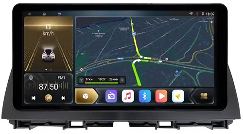 Магнитола для Mazda CX-5 2011-2017 (тип A) - Kuberg монитор 10.25" в стиле Audi на Android 12, Быстрая, CarPlay, 4G SIM-слот