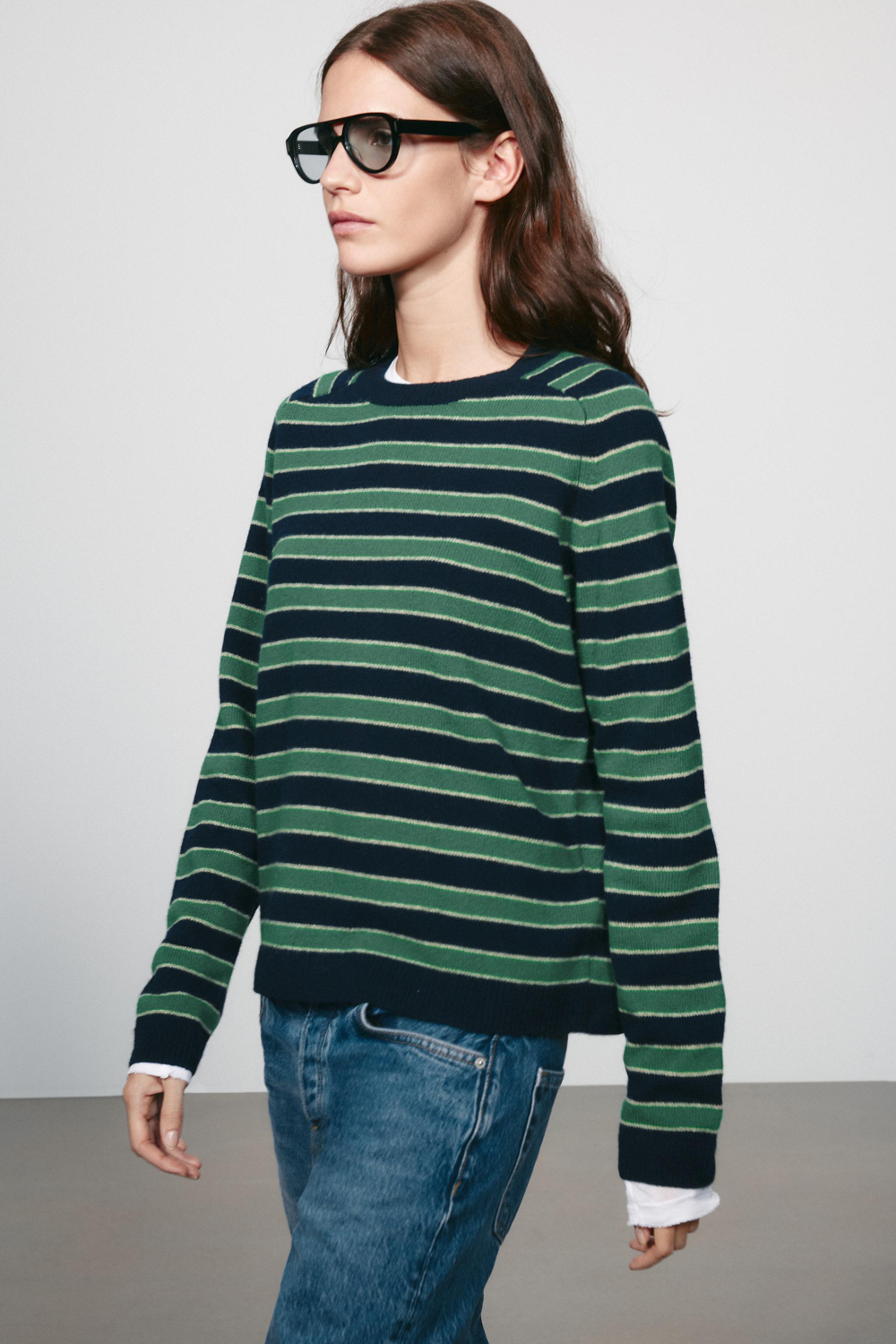 СВИТЕР В ПОЛОСКУ ИЗ 100% ШЕРСТИ — ZARA