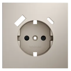 Накладка для розетки с USB A+C с заземлением и защитными шторками Voltum S70 Кашемир VLS001003