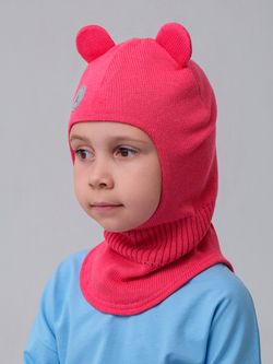 Шлем летний вязаный хлопковый (Фуксия) МИО