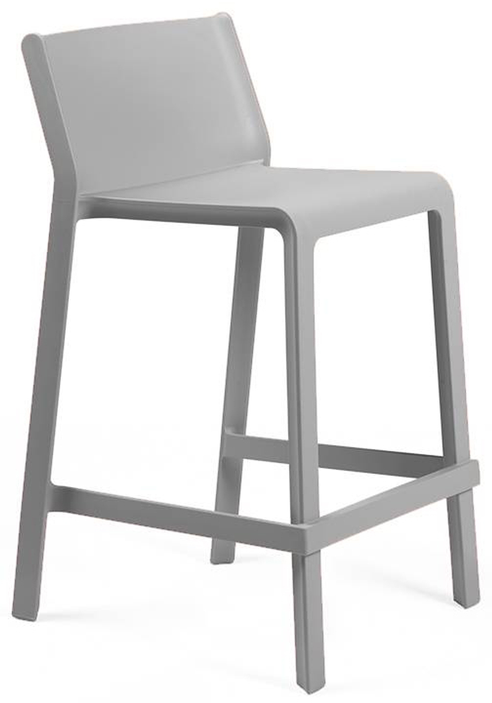 Стул пластиковый полубарный Nardi Trill Stool Mini, серый