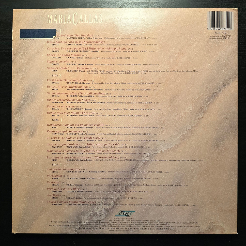 Maria Callas - The Maria Callas Collection 2LP (Европа 1987г.)