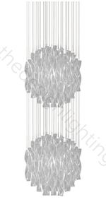 Pendant design lamp  AURA by AXO LIGHT/2 D 60 cm (Clear)
