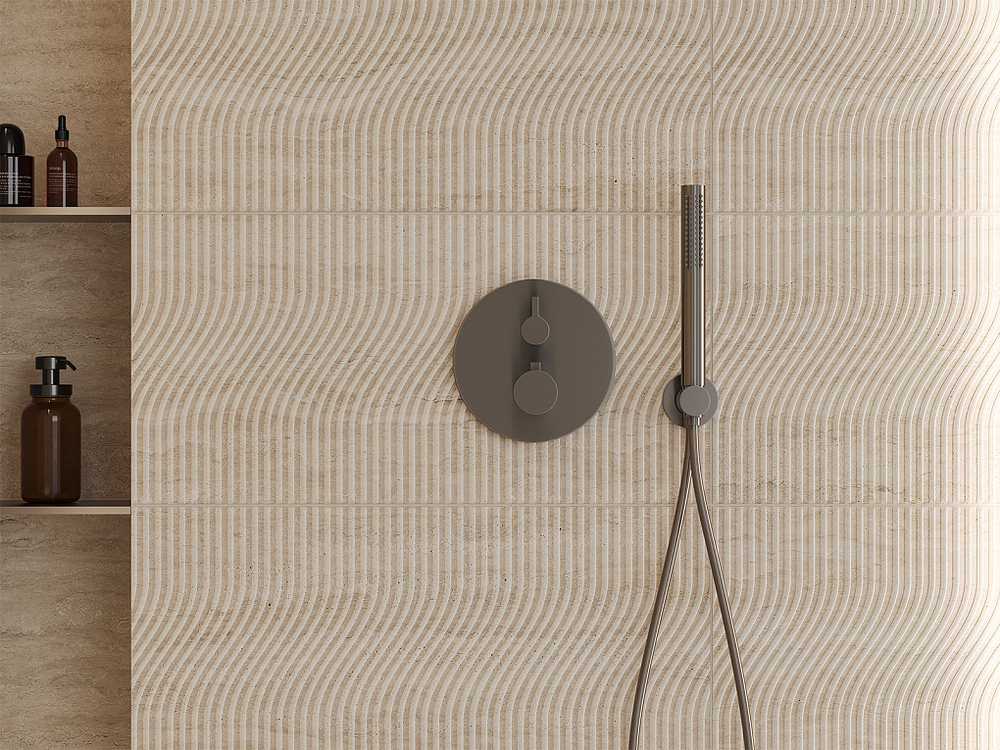 Травертин беж низ 03 / Travertine beige wall 03 300х600 (1-й сорт)