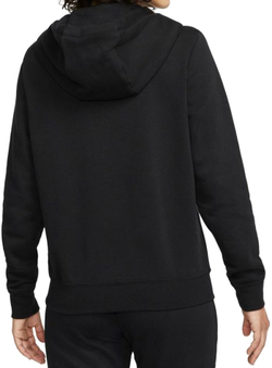 Женская Кофта теннисная Nike Sportswear Club Fleece Full Zip Hoodie - черный