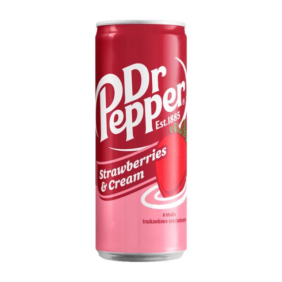 Газированный напиток Dr Pepper со вкусом клубники и крема, 330 мл (Европа)