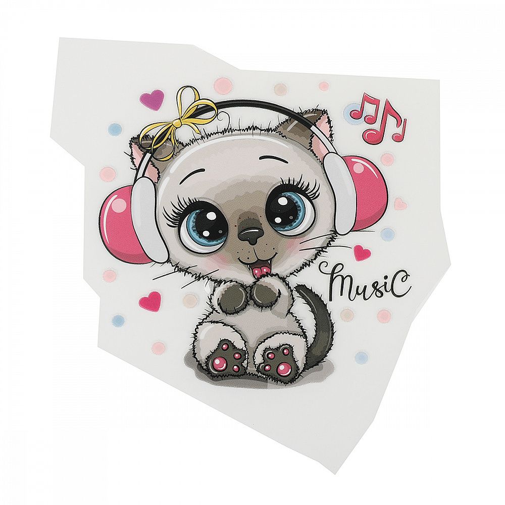 Термотрансфер "Music" 9х9 см, арт.1243, уп.10 шт