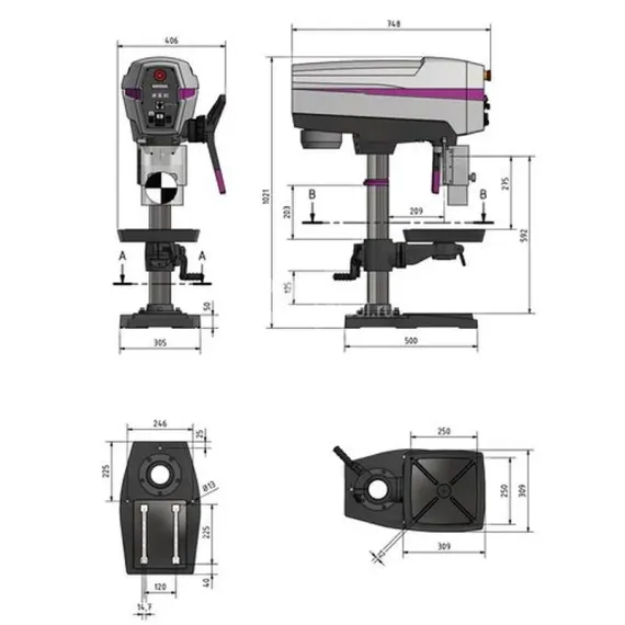 Вертикально-сверлильный станок Optimum OPTIdrill DP 26-T (230 В)