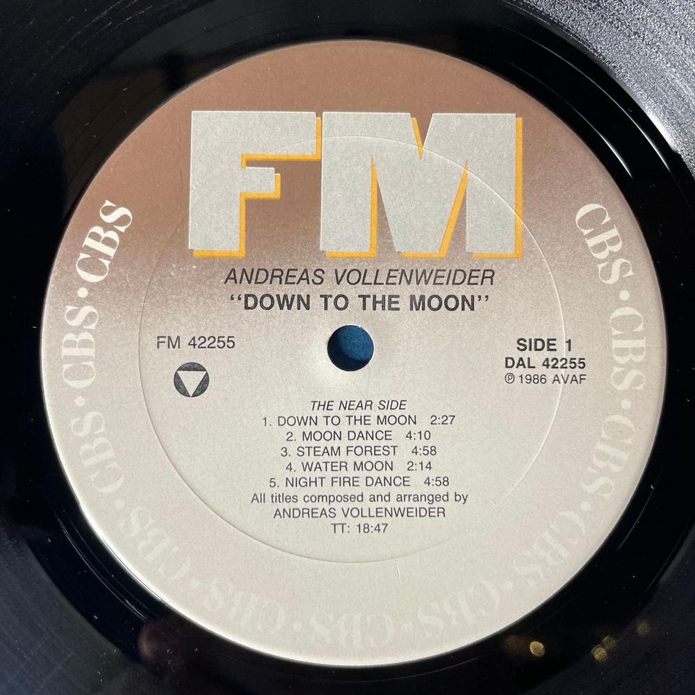 Винтажная виниловая пластинка LP Andreas Vollenweider Down To The Moon (США 1986)